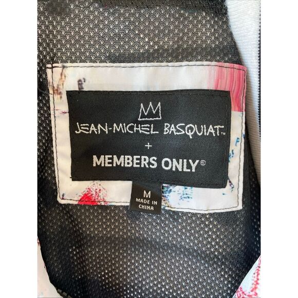New Jean-Michel Basquiat Members Only Jacket Size Medium Bronze Graphics. - Picture 6 of 10